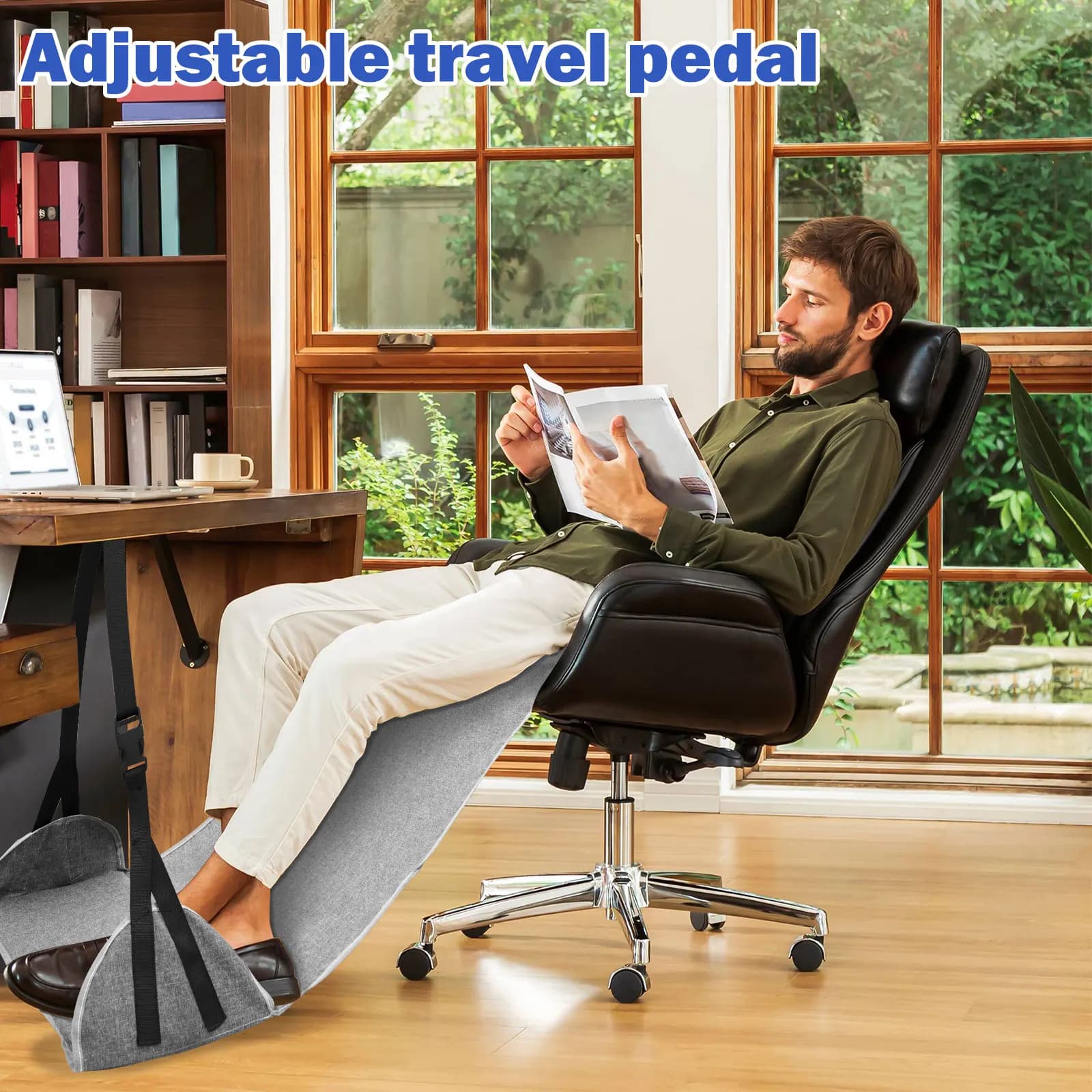 Hamac de pied d'avion, repose-pieds de voyage en Nylon avec sangle réglable, écharpe de pied d'avion