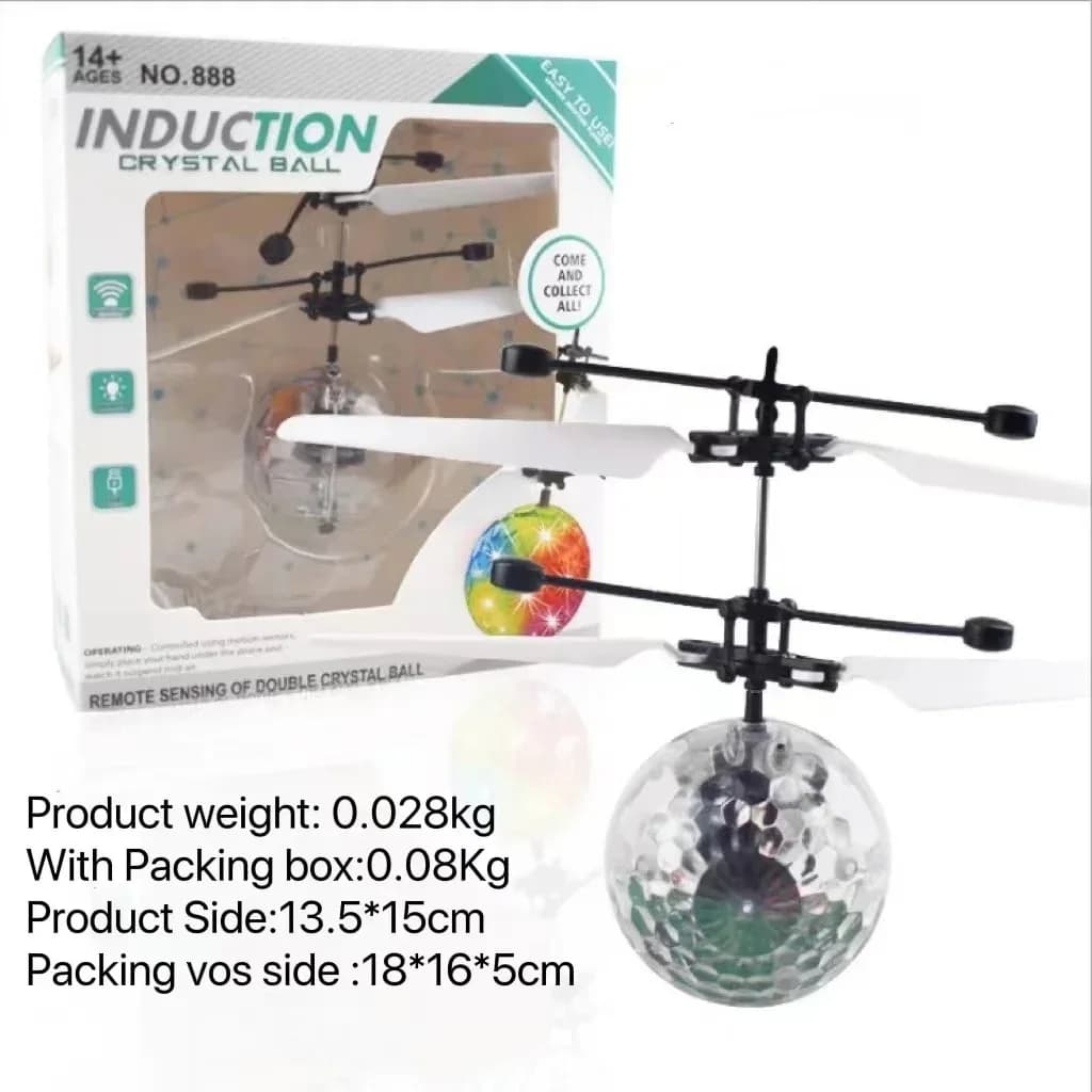 Boule de cristal à Suspension lumineuse Led, Induction infrarouge, contrôle des gestes RC, jouets lu