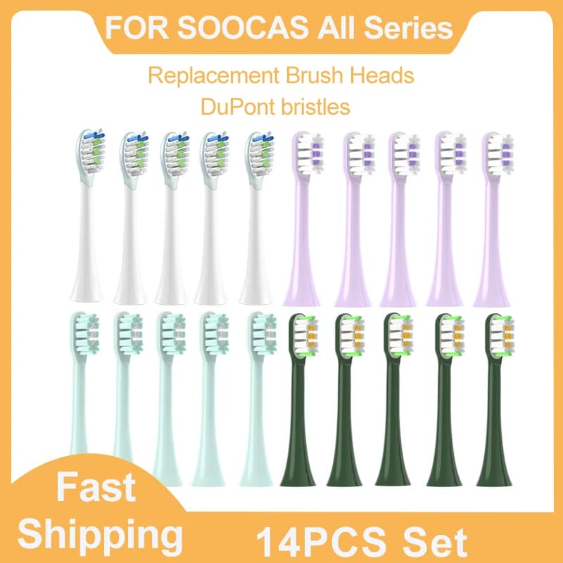 SOOCAS – têtes de brosse à dents de rechange X3S, 14 pièces, SOOCAS X3U/X3Pro/D2/ D3S/D5, brosse à d