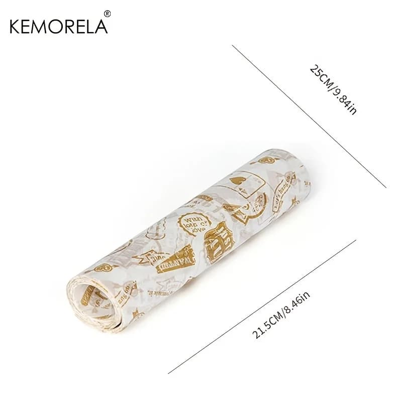 KEMORELA 50 pièces/lot papier ciré emballages alimentaires papier d'emballage papier de graisse de q