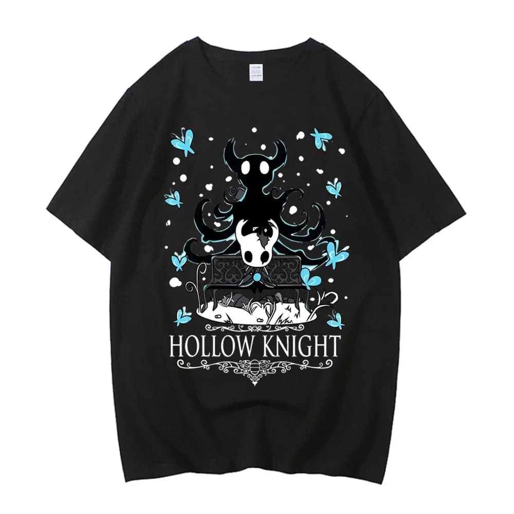 T-shirt Hollow Knight en coton pour hommes, de haute qualité, culture pop, punk, t-shirt numérique, 
