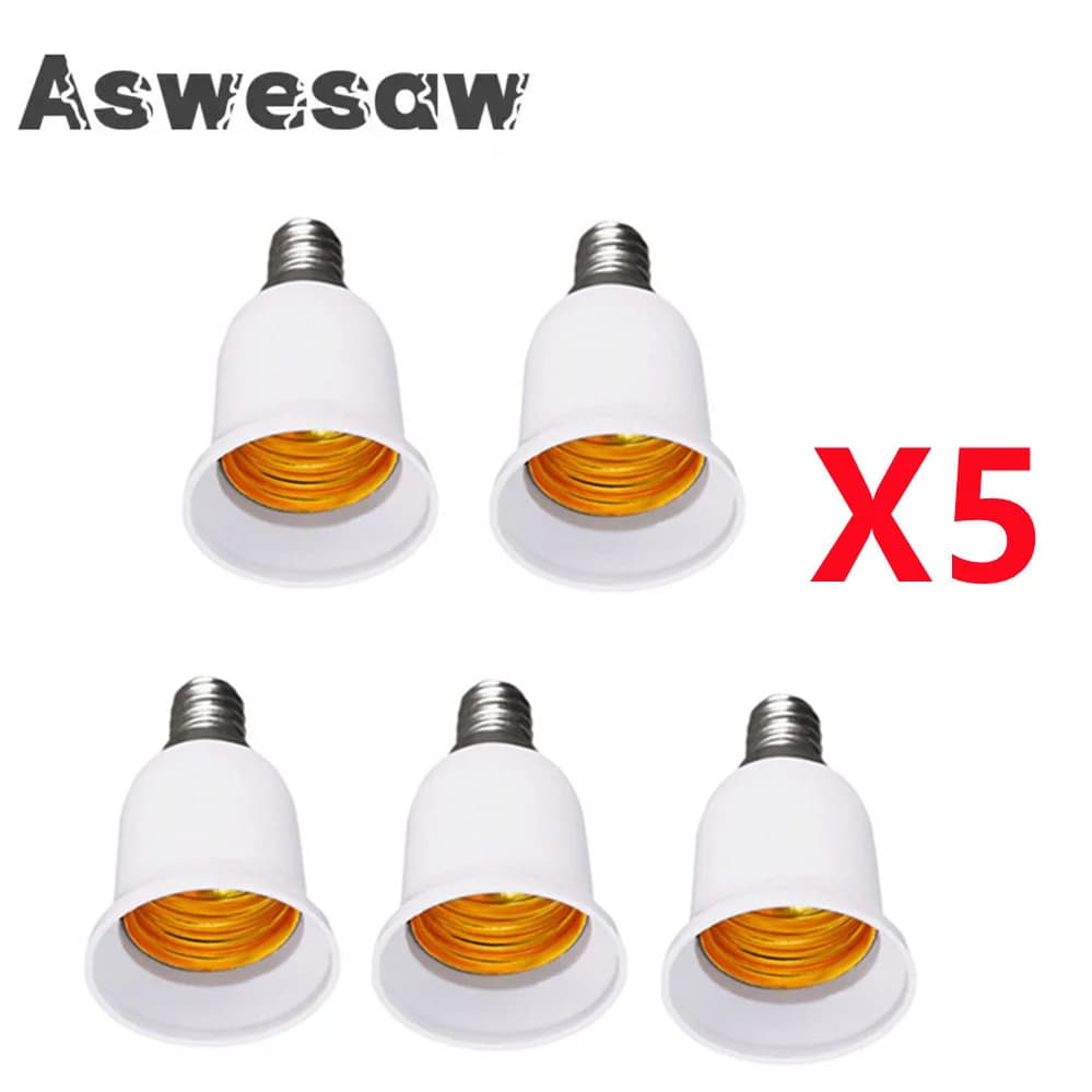 Adaptateur E14 à E27, douille de Conversion, convertisseur en plastique ignifuge, matériau de haute 