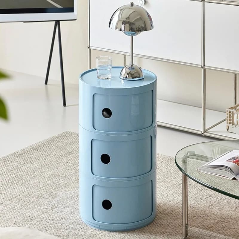 Armoire de oral et Nordique, Petite Armoire Ronde Moderne, Rangement en Plastique, Armoire Étroite, 