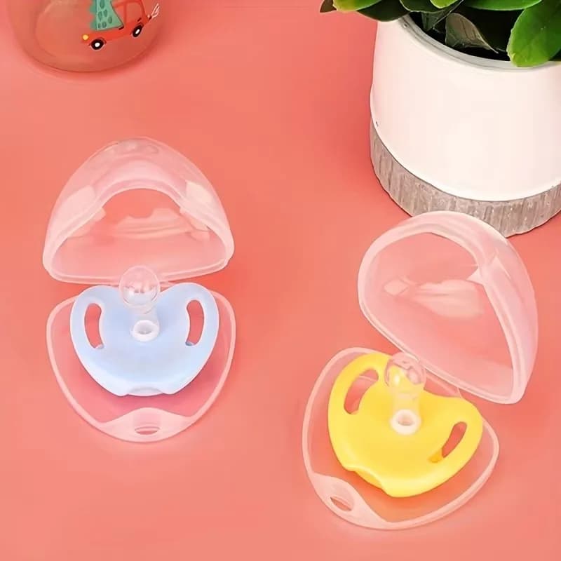 Étui à sucette Transparent, boîte porte-sucette, étui de protection de mamelon sans BPA pour voyage 