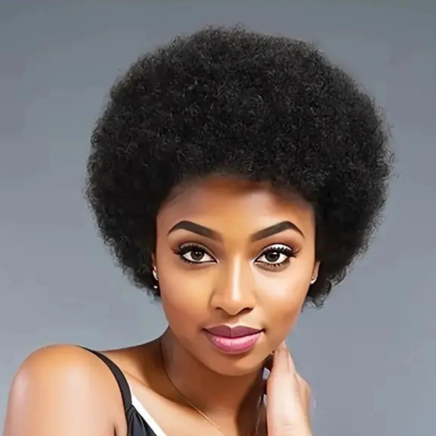 Perruques de cheveux humains bouclés afro crépus pour femmes noires, cheveux brésiliens naturels, pe