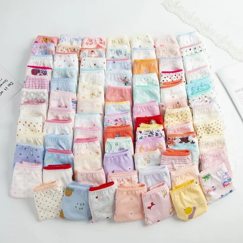 6 pièces/lot sous-vêtements pour enfants bébé filles culottes coton imprimé fleuri tout-petits Short