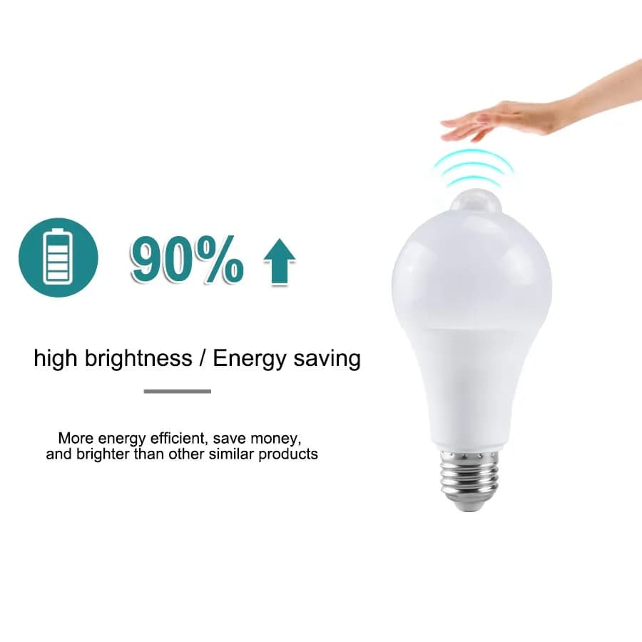 E27 LED capteur de mouvement ampoule lampe à LED B22 PIR capteur ampoule Auto marche/arrêt veilleuse
