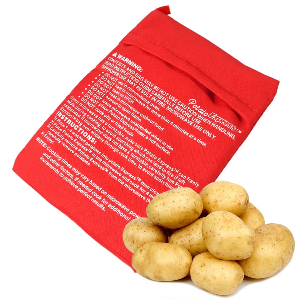 Sac de pommes de terre rouge pour four à micro-ondes, 1 pièce, sac de pommes de terre cuite, outil d