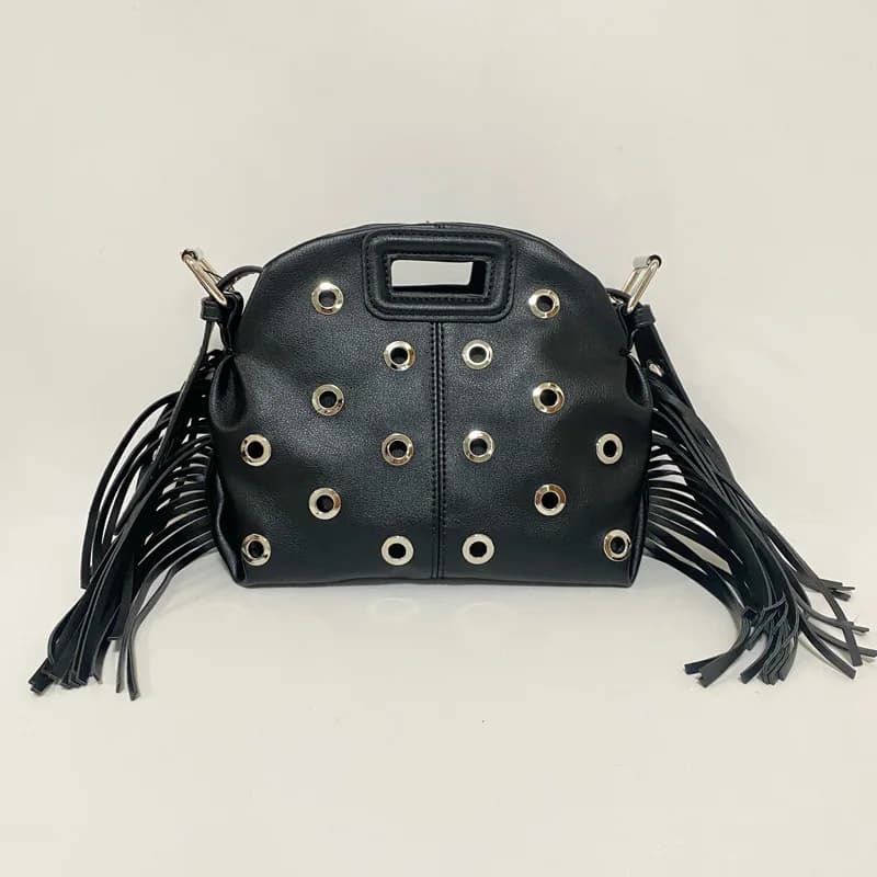 Petit sac à bandoulière rétro noir pour femmes, sac à bandoulière décontracté pour l'extérieur, nouv