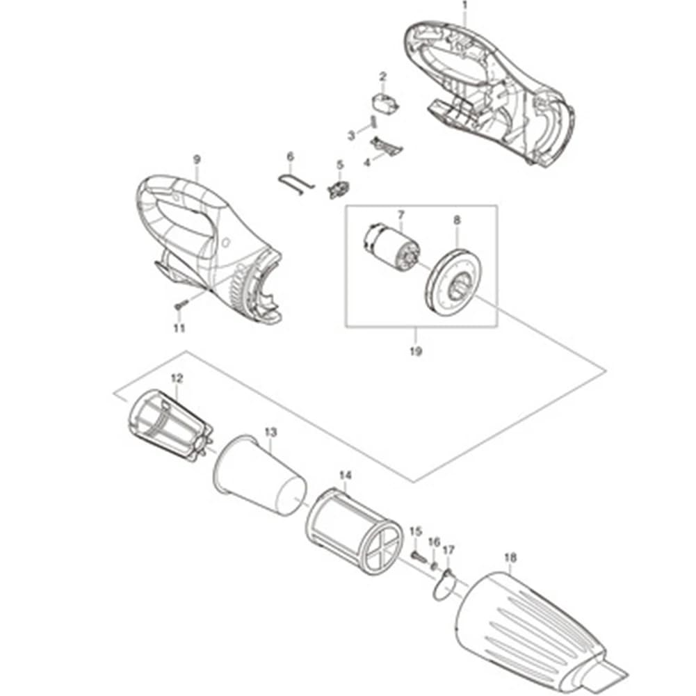 Partie 443060 -3 Filtre 451208 -3 Pré-filtre pour aspirateurs sans fil Makita CL100/106/180 DCL180 C