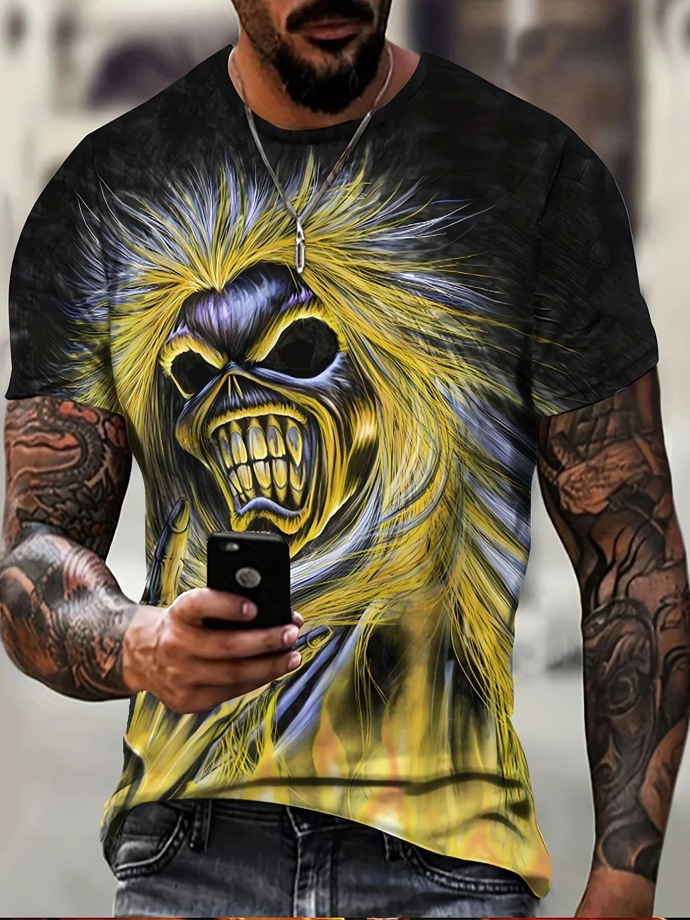 Bold Monster Graphic Tee pour Homme, T-Shirt à Manches Courtes, Confortable, Ready for Summer, Desig
