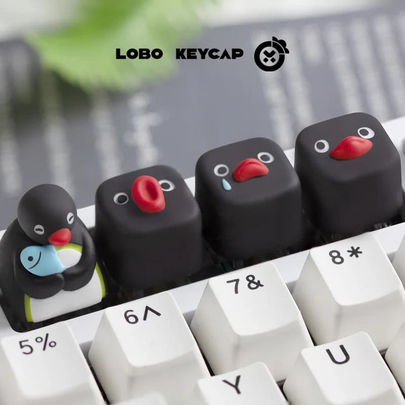 Série Pingu amusante, Expressions multiples, clavier mécanique de Style pingouin mignon, remplacemen