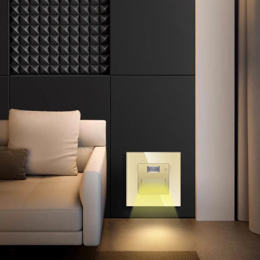 TAWOIA LED lumière d'escalier PIR capteur applique murale AC 110 V-240 V encastré pied escalier coul