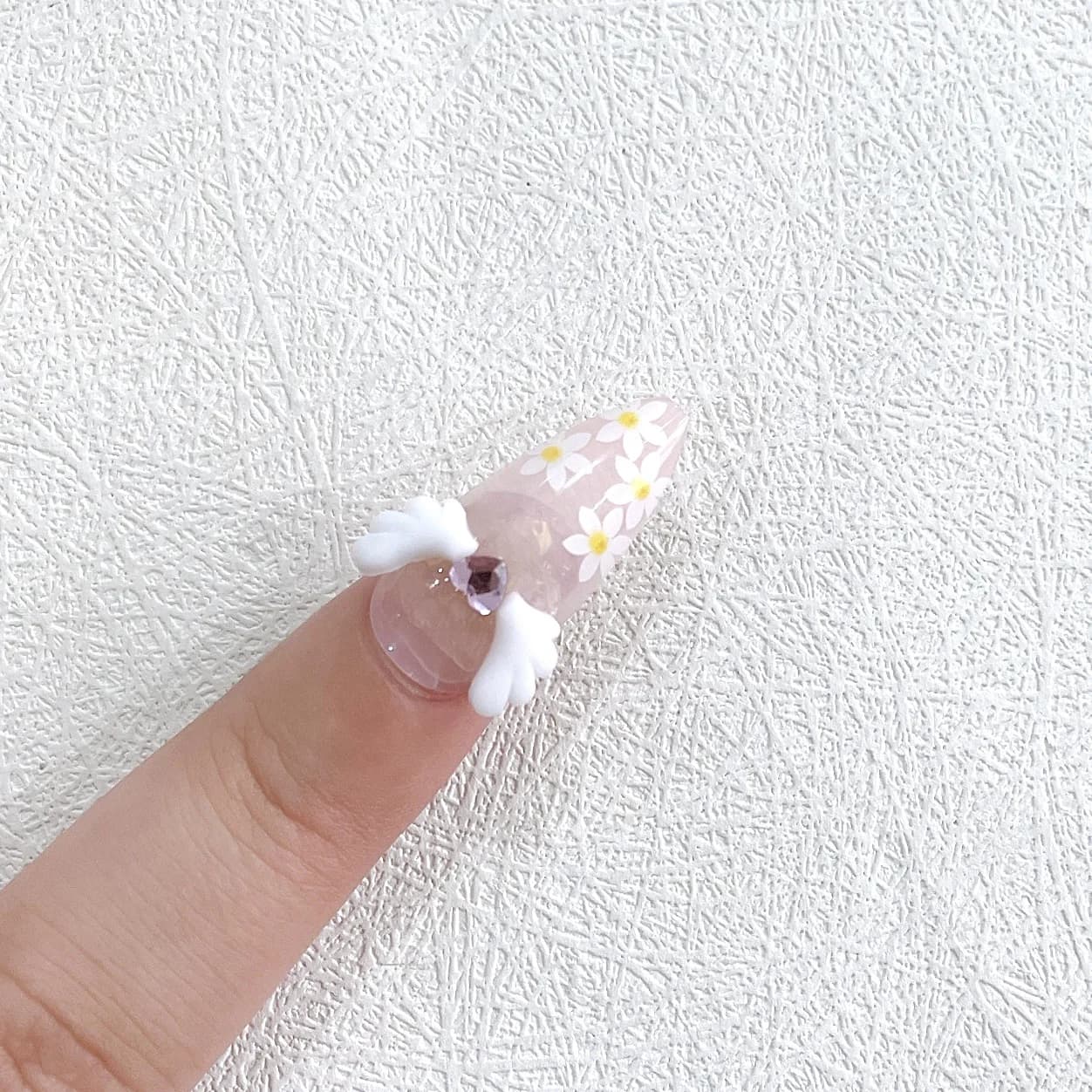 30 pièces blanc 3D acrylique ailes d'ange Nail Art breloques Kawaii accessoires pièces Manciure ongl