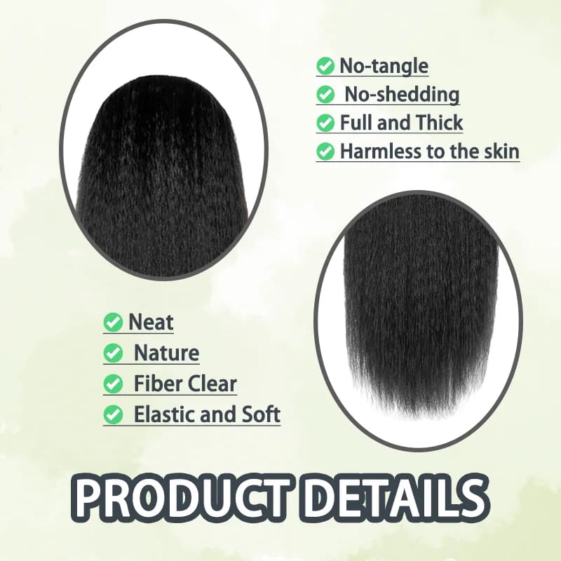 Perruque Synthétique Longue Crépue Lisse de 22/28/30 Pouces, Sans Colle, Pré-Customisée, Yaki, pour 