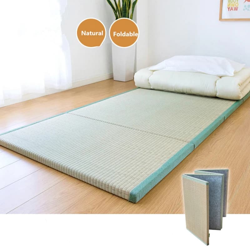 Matelas de couchage pliable de Style japonais, Tatami, tapis en paille, décoration de maison, tapis 