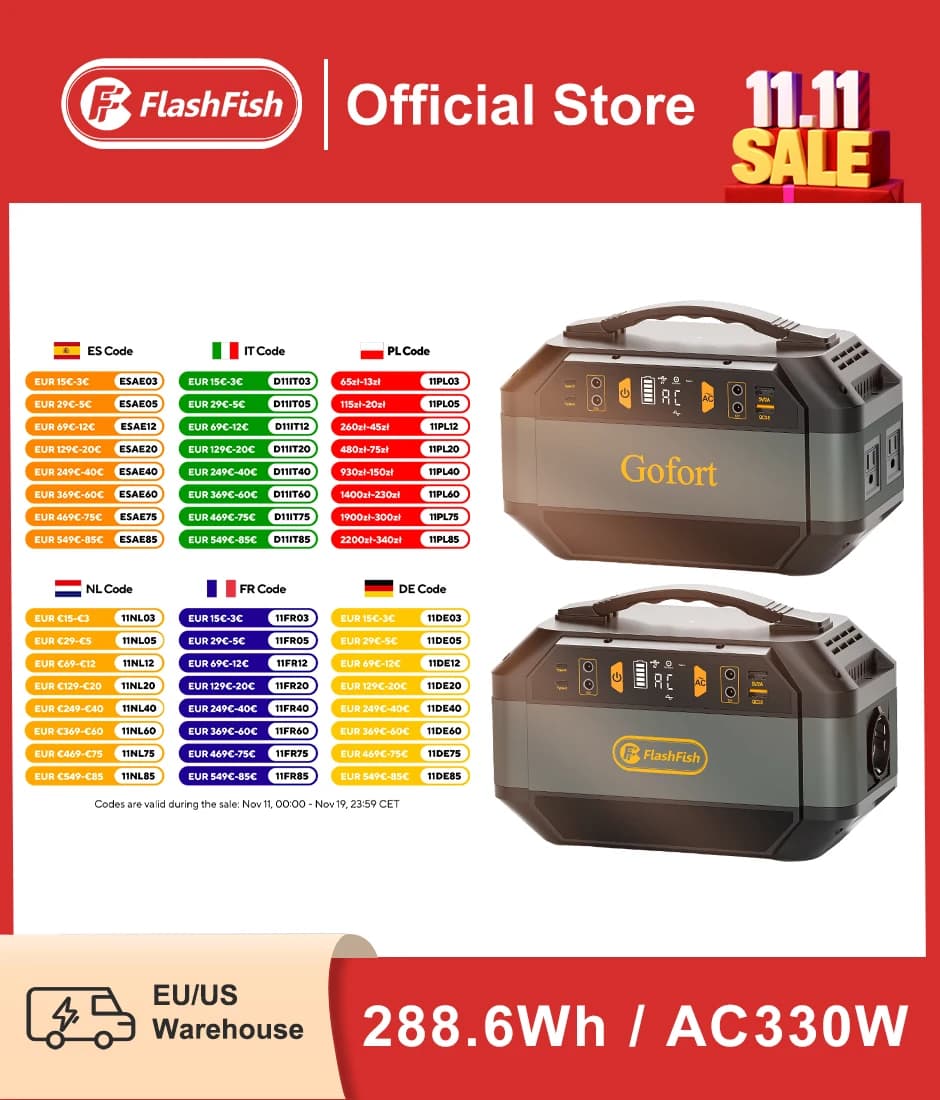 FF-Générateur solaire Flashfish, 288,6 Wh, centrale électrique portable, batterie 78000mAh/3.7V, AC 
