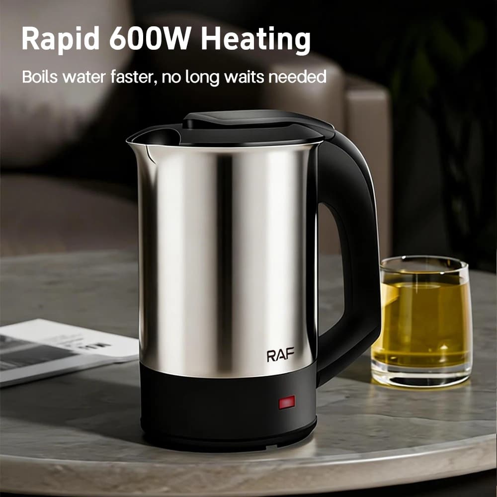 Mini bouilloire électrique 1000W, en acier inoxydable, pour thé et café, chaudière à eau Portable de