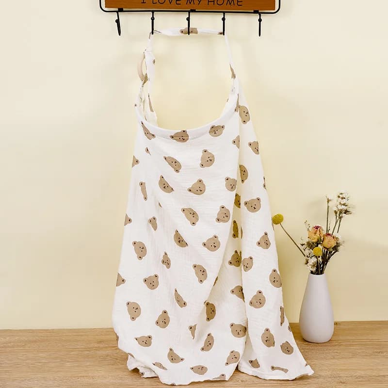 Couverture d'allaitement respirante pour bébé, couverture d'allaitement de maternité en mousseline d
