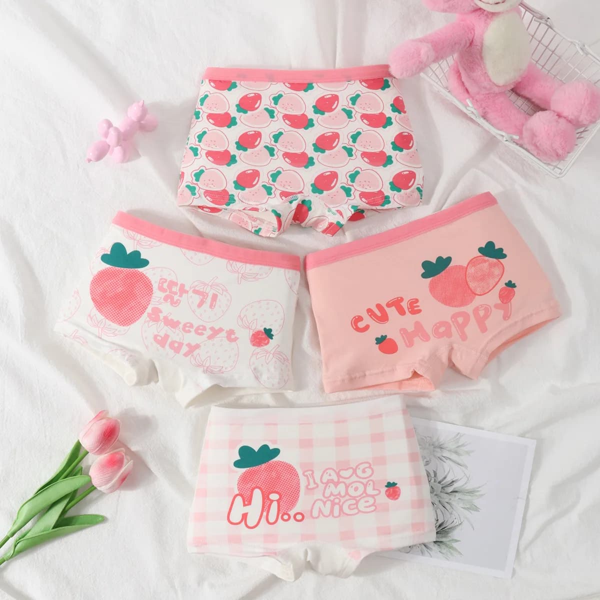 Nouveaux sous-vêtements pour enfants, sous-vêtements en coton, sous-vêtements pour filles, boxeurs p