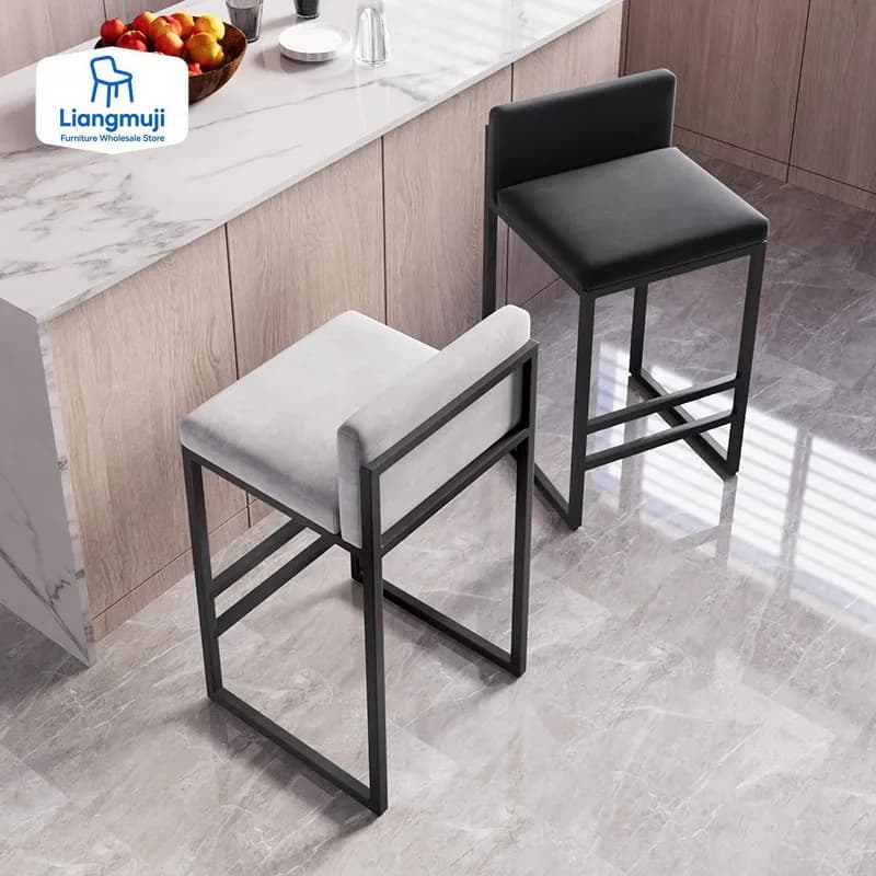 Nordique en fer forgé Simple moderne tabouret haut meubles de maison personnalité chaise de Bar chai
