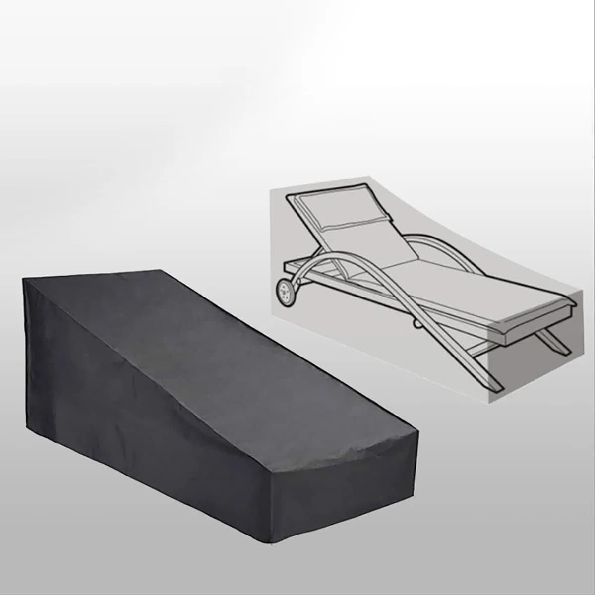 Housse de chaise longue de Patio, housse de chaise longue imperméable, housse de chaise longue d'ext