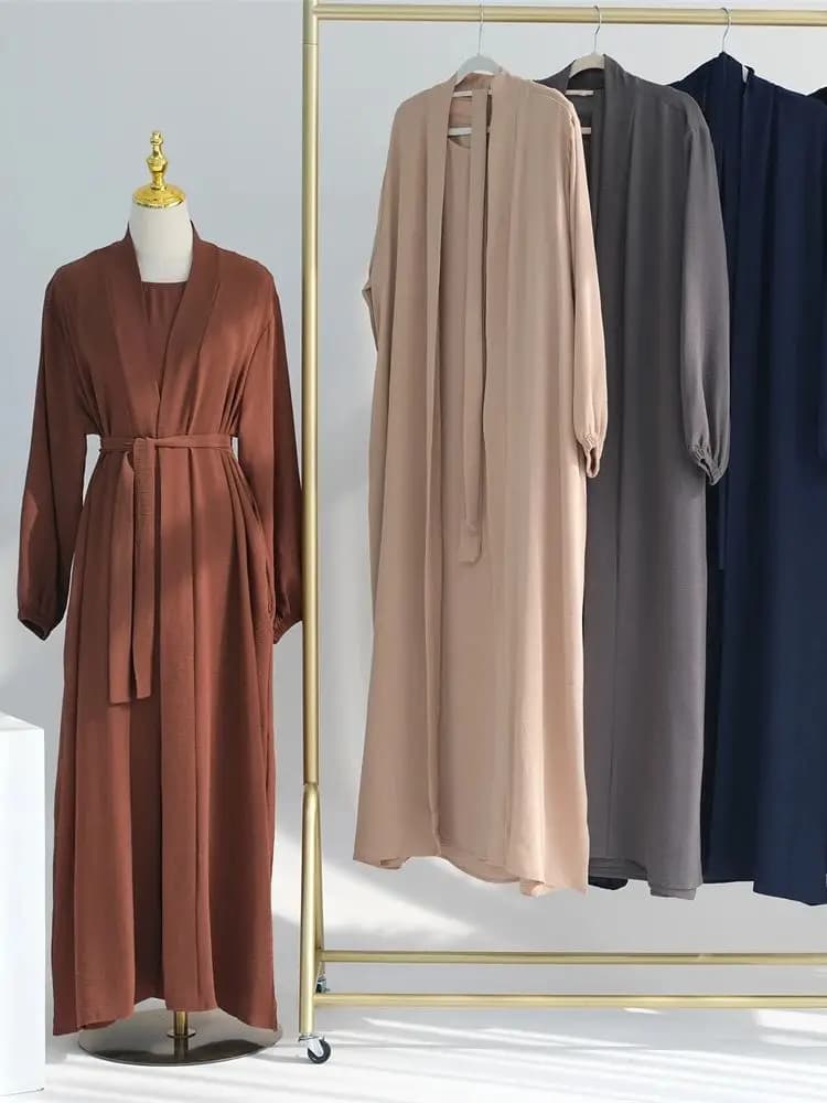 Ensemble 3 pièces pour femmes musulmanes, Ramadan, Eid Mubarek, Dubaï, Abaya, Kaftan, Turquie, Islam