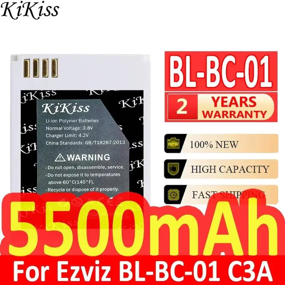Batterie de caméra de surveillance 5500mAh à bonnes performances à basse température pour Ezviz BL-B