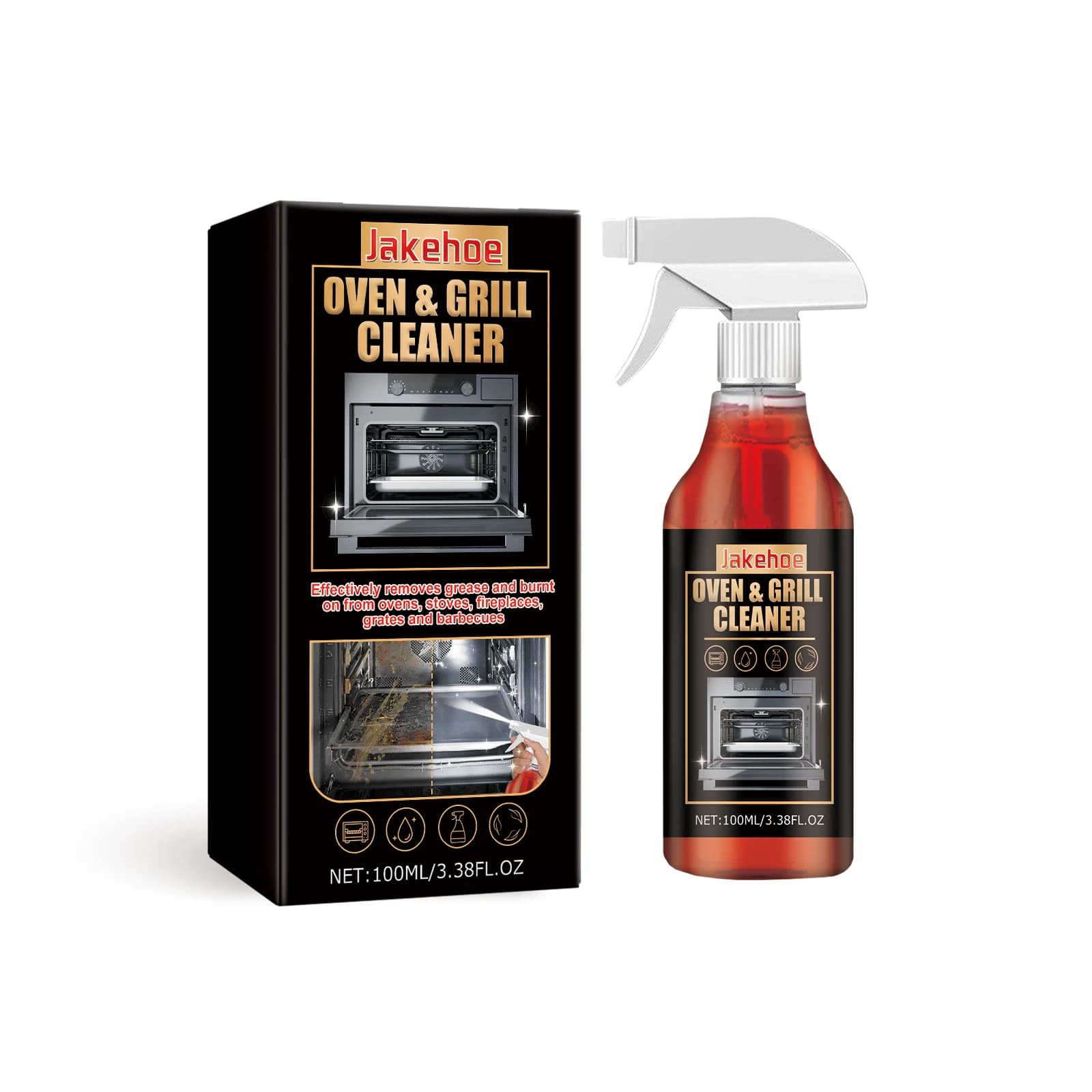 Spray de mousse de nettoyage pour fours, forte cuisine, élimine les taches d'huile de poêle à gril, 