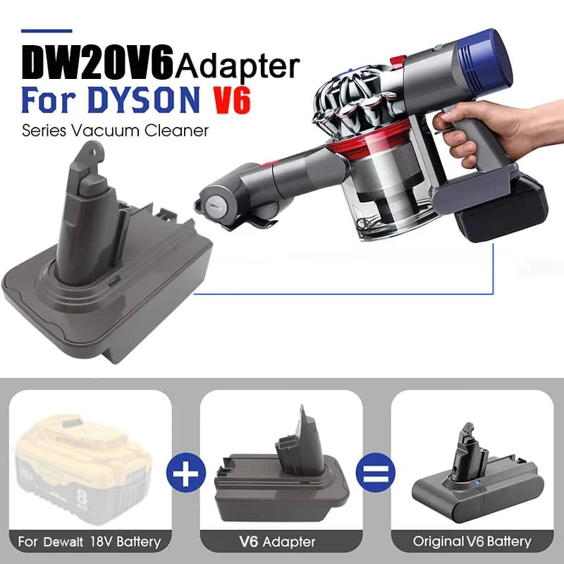 Adaptateur de batterie Li-ion MT18V6 MIL18V6 DW20V6 pour Makita BL1830 pour Milwaukee pour Dewalt ad
