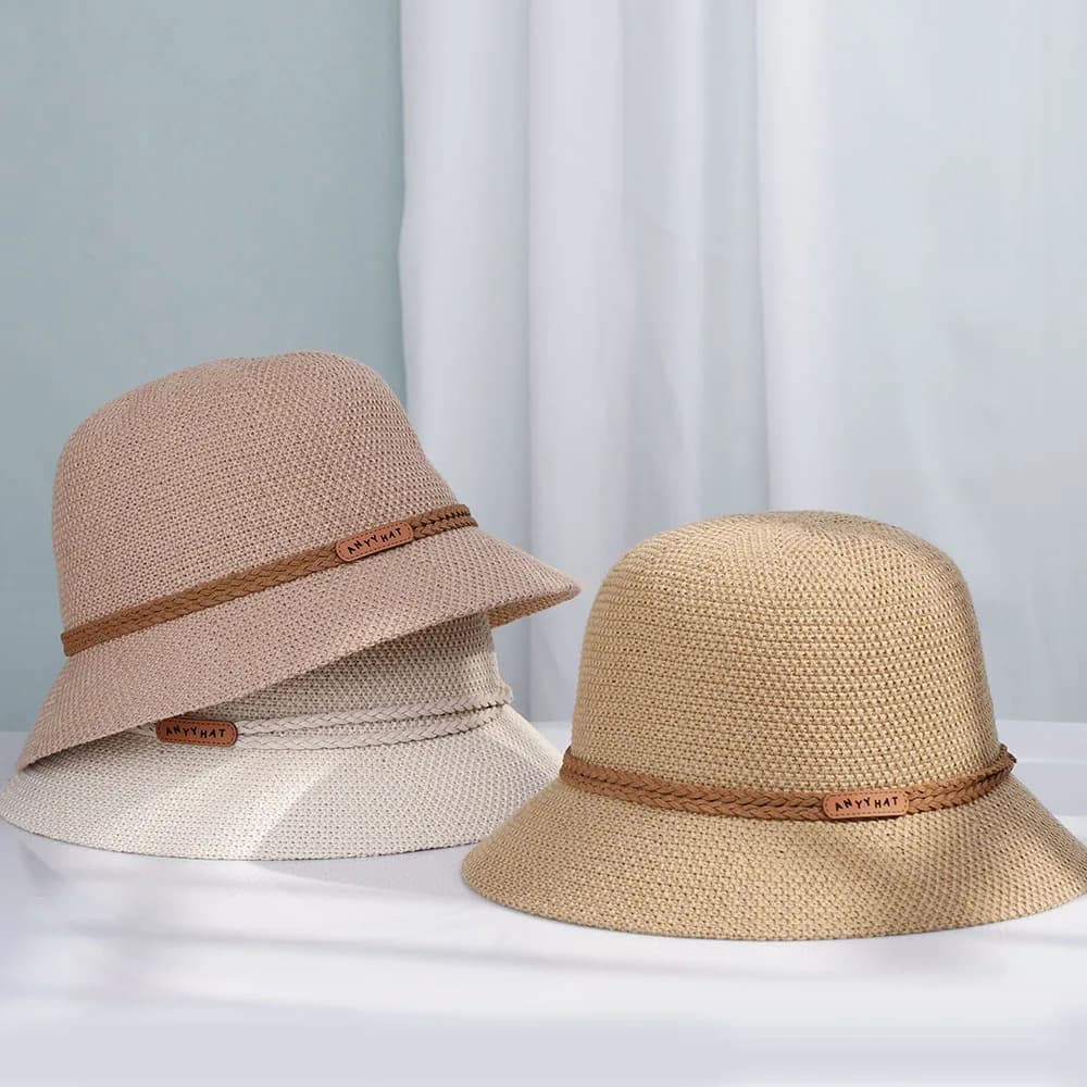 Chapeaux de paille pour femmes, panjamas, protection UV, pare-soleil, chapeaux de plage, mode, visiè