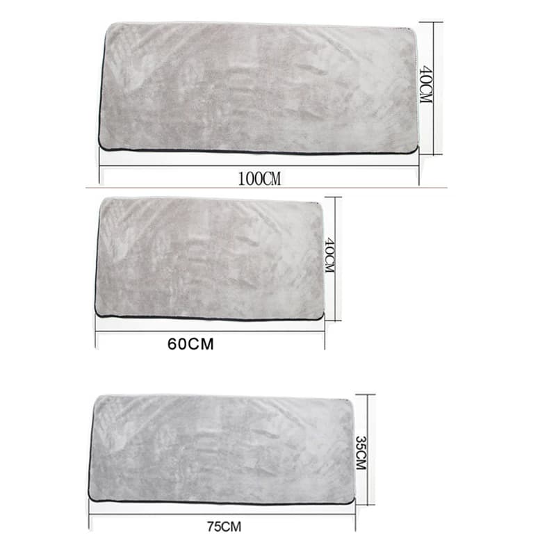 Serviette de lavage de voiture en microfibre, 75x35 60x40cm, séchage rapide, nettoyage automobile, t
