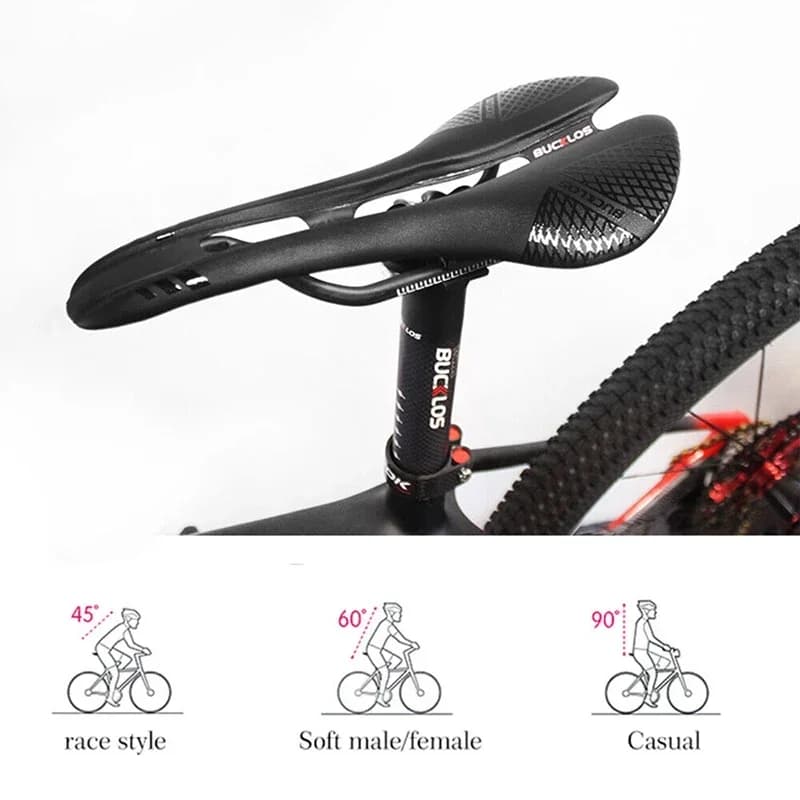 BUCKKub-Selle de vélo en fibre de carbone, siège confortable avec coussin, universel, pour route et 