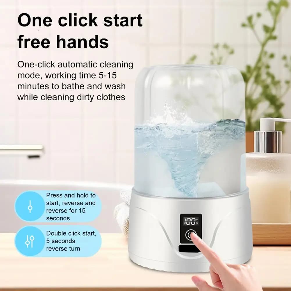 Mini Machine à laver pliable de 1.1 L, pour chaussettes, sous-vêtements, culottes, lave-linge domest