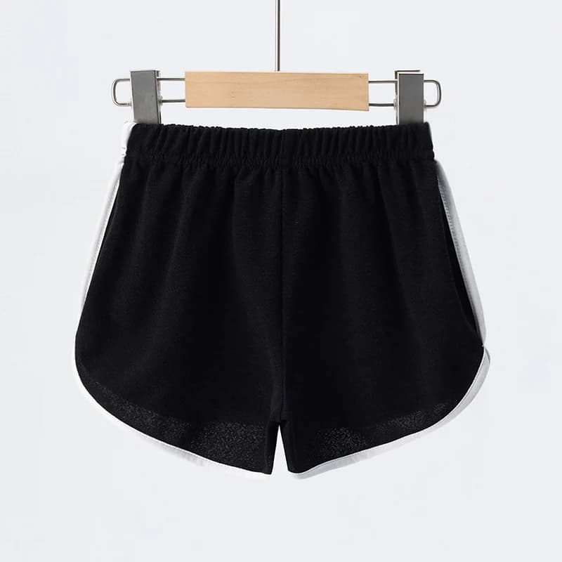 Short d'été pour garçons et filles, pantalons chauds confortables et décontractés de couleur unie po