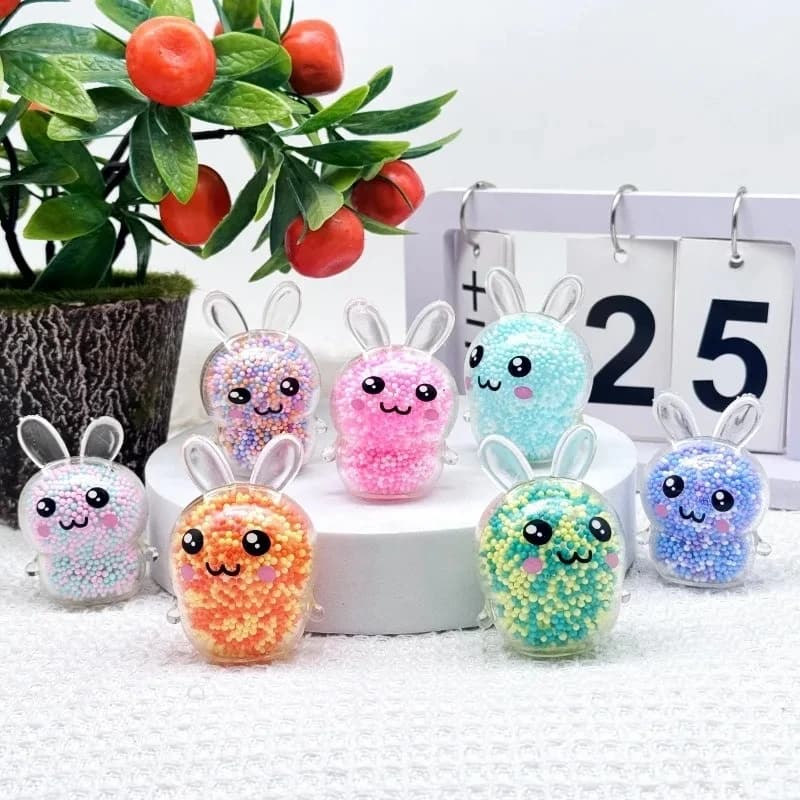 Balles anti-Stress en forme de lapin Squishy, 3 pièces, avec jouet léger anti-Stress, jouets Fidget 