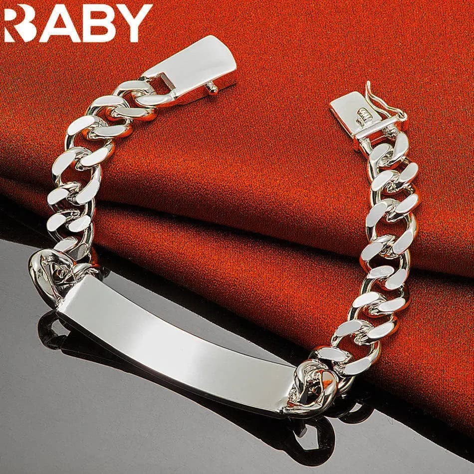 URBABY – Bracelets à chaîne carrée en argent Sterling 925 pour femmes, cadeau d'anniversaire de mari