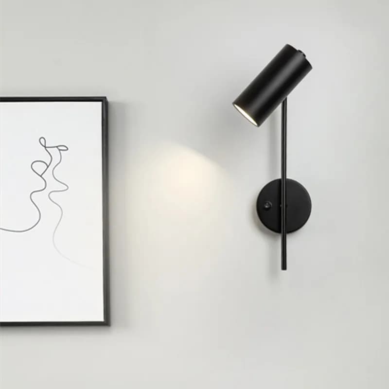 Applique murale rotative moderne salon fond mur LED lumière chambre chevet lumière allée longue pôle