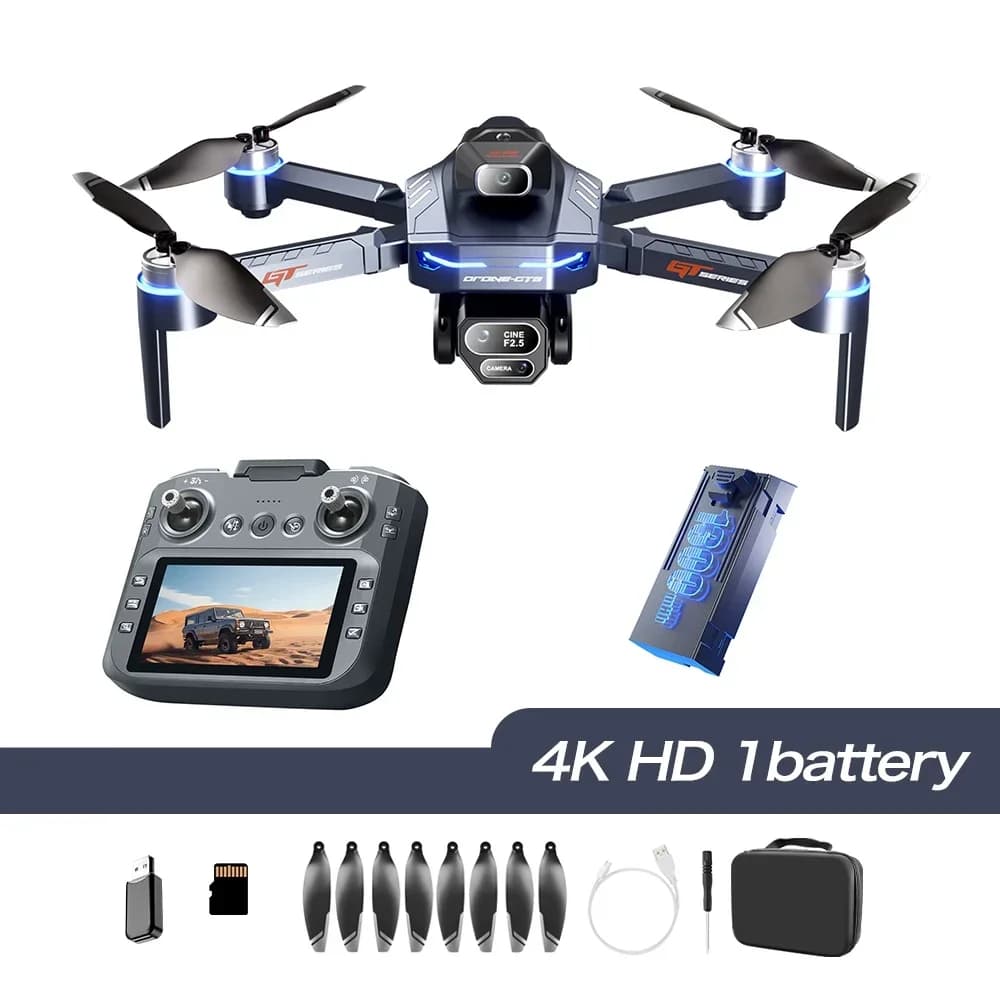Drone 4K HD GT8 caméra évitement d'obstacles photographie aérienne Drone sans brosse avec écran plia