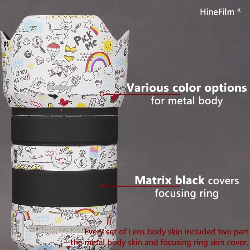 Pour Sony FE70-200F4 II lentille décalcomanie peau Wrap couverture pour Sony FE 70-200mm F4 Macro G 