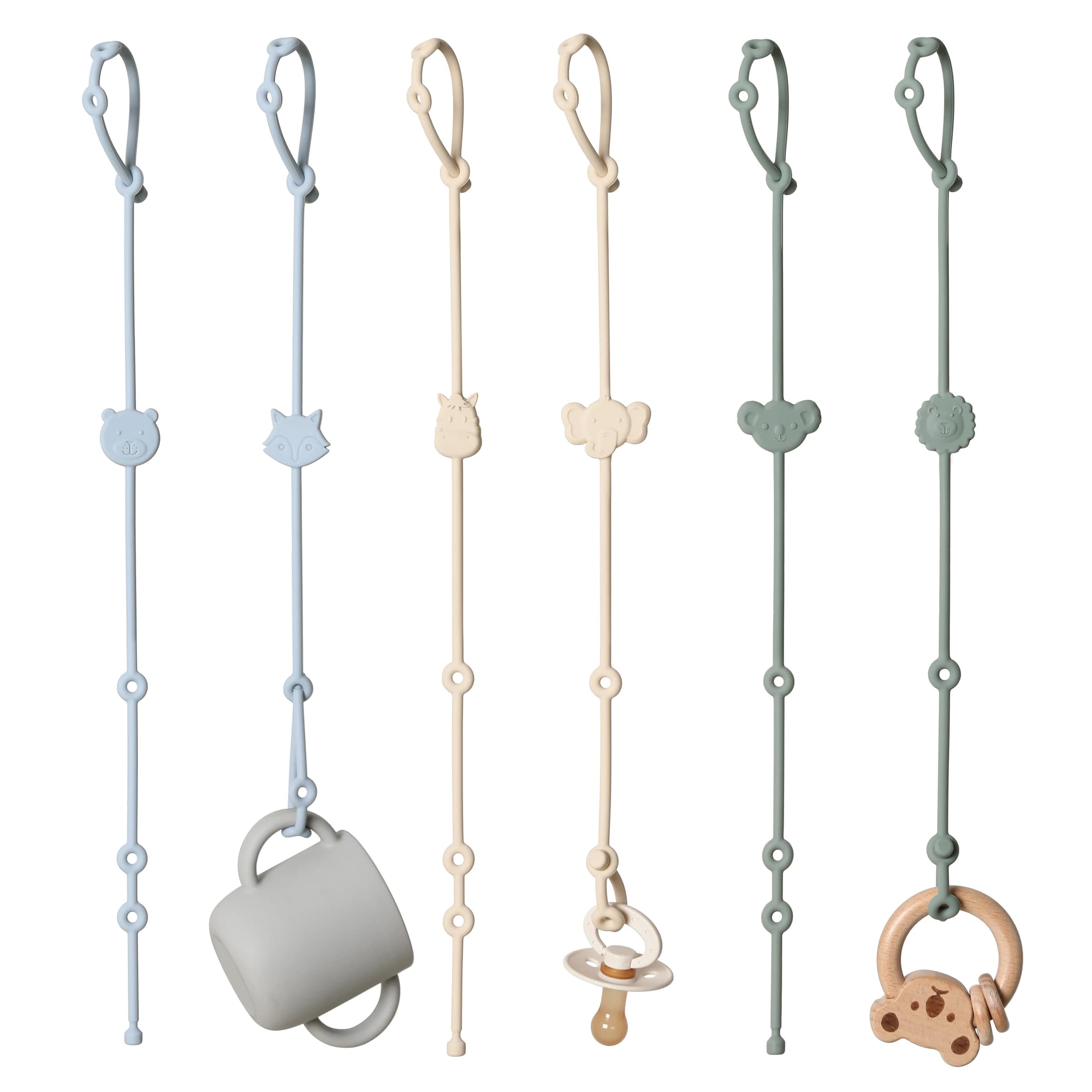 Clips de Sucette en Silicone Souple pour Bébé, Jouet Réglable, Supports pour Poussette, Accessoires,