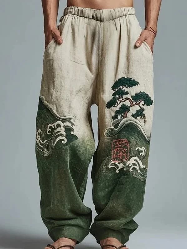 Nouvelle collection 2026 : T-shirt et pantalon de sport imprimés 3D à l'encre, motif paysage, éditio