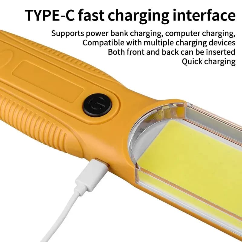 Torche LED COB, lampe de travail Portable pour réparation automobile, lanterne de Camping Rechargeab
