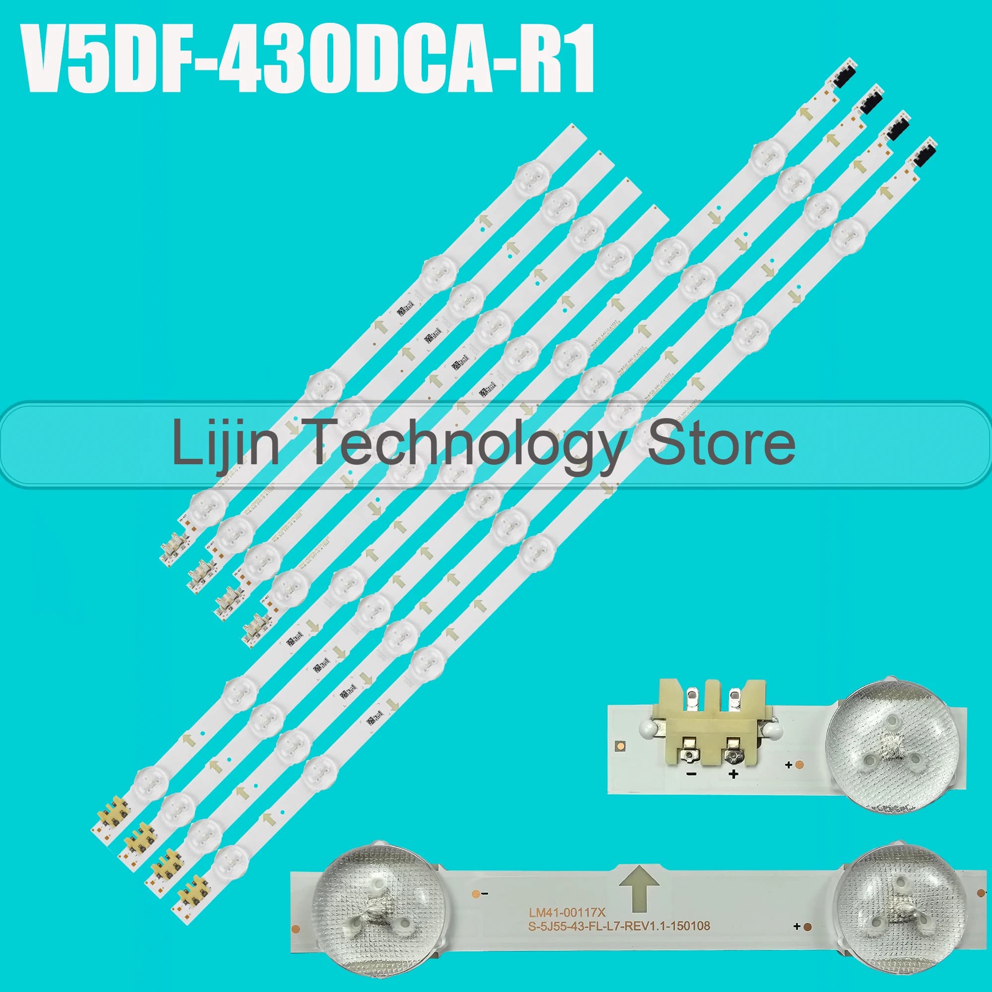 Bande LED pour UE43J5500 UE43J5550 UE43J5600 ue43jcape 2 S_5J55_43_FL_L7_REV1.2_150827_LM41-00117X V