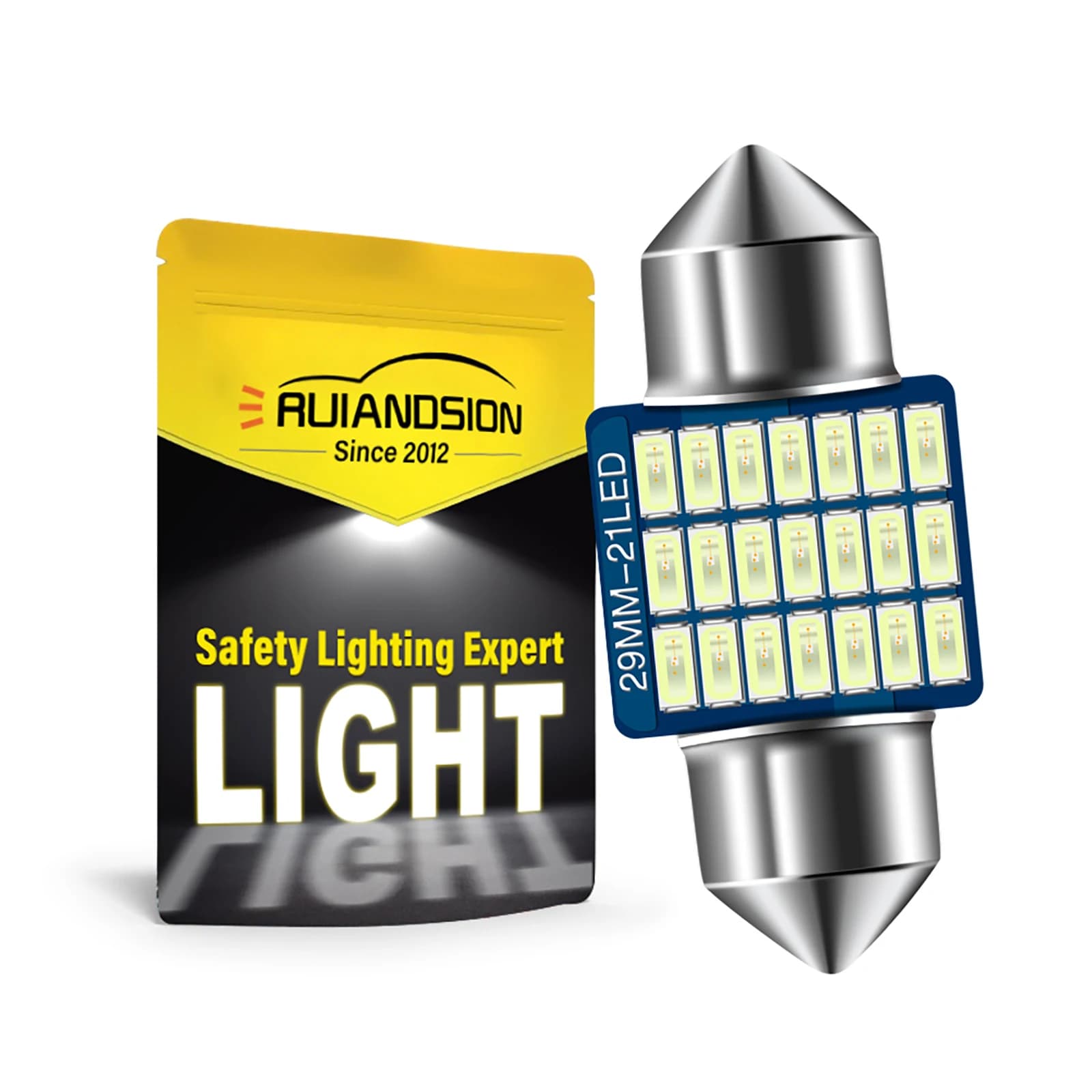 RUIANDSION 2 pièces C5W 28/29MM universel sans erreur feston LED 12V pour voiture intérieur lecture 