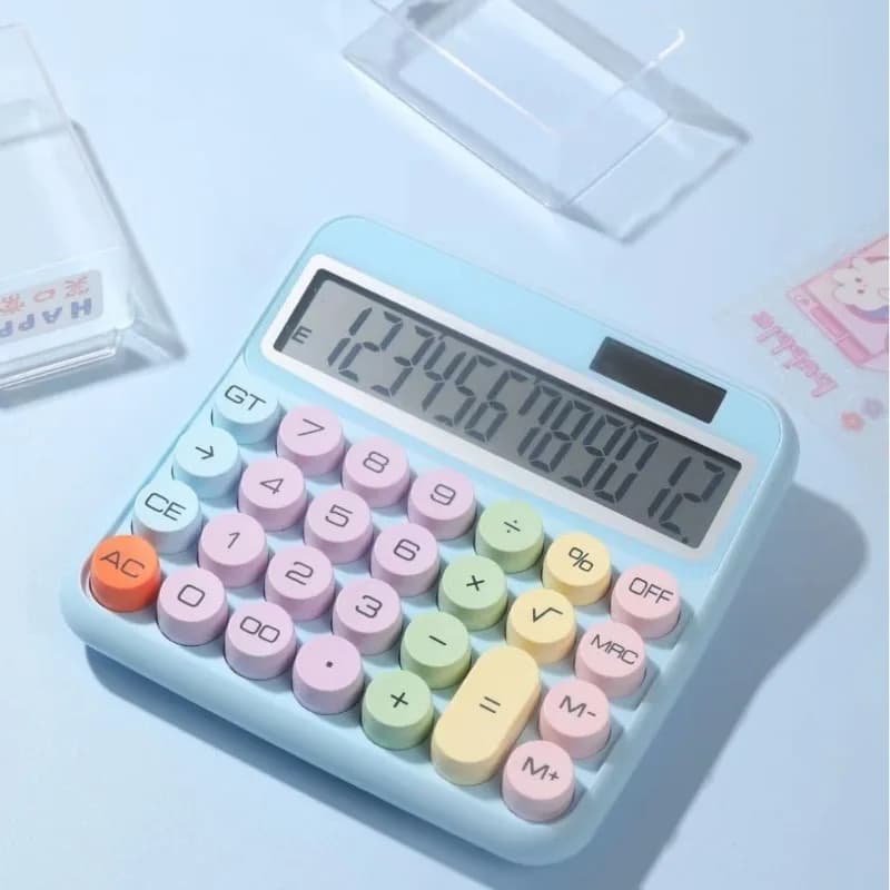 Calculatrice solaire multifonctionnelle à écran LCD 12 chiffres, touches mécaniques, double alimenta