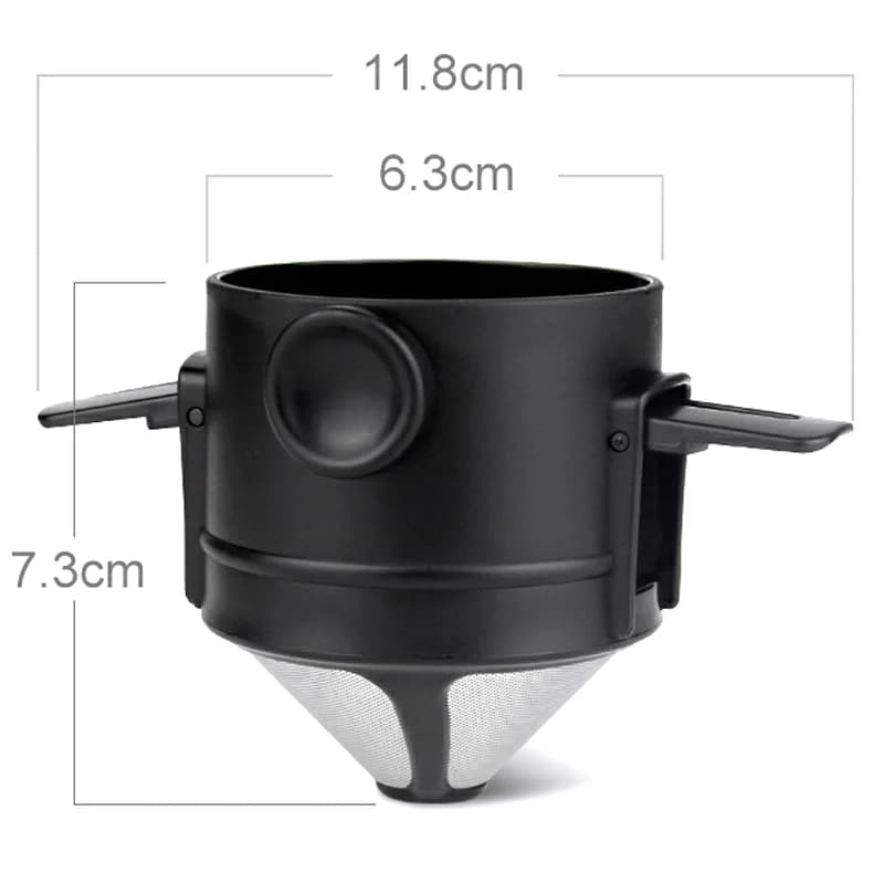 Filtre à café Portable en acier inoxydable, entonnoir à thé, infuseur à thé réutilisable, goutteur d