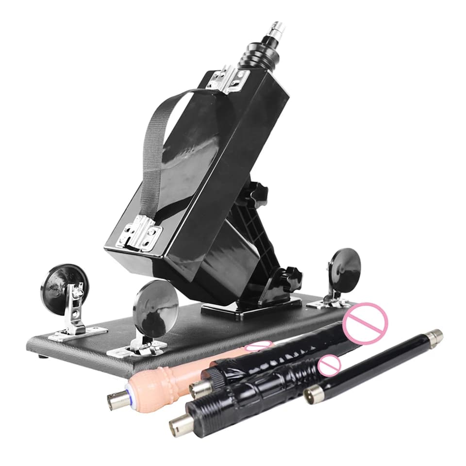 Fredorch Sex Machine avec 2 grands godes noirs jouets sexuels pour femmes produits de masturbateur m