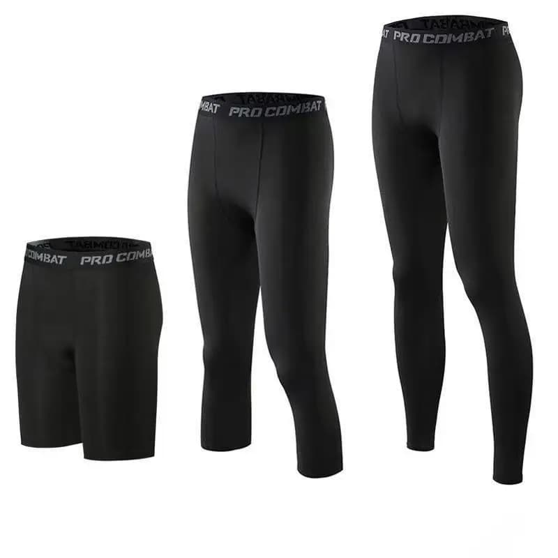 Pantalons de Compression pour hommes, collants de course, Leggings de basket-ball secs et frais, col