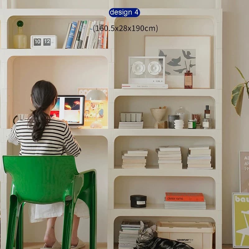 Tech-Étagère de Rangement Modulaire en Plastique ABS, Meuble de Bricolage, Bibliothèque, Taille Pers
